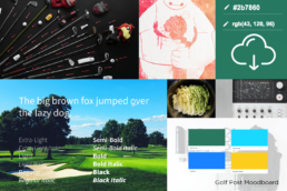 Mood-board for Golf Post