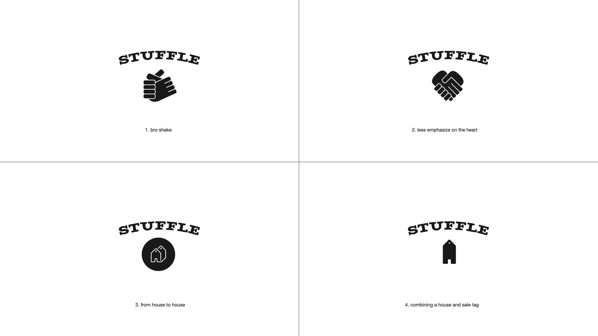 Stuffle logo variations